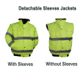 Hot Sale High Visibility Safety Jacket Reflective Bomber Jacket Waterproof Hi Vis 2 in 1 Jacket